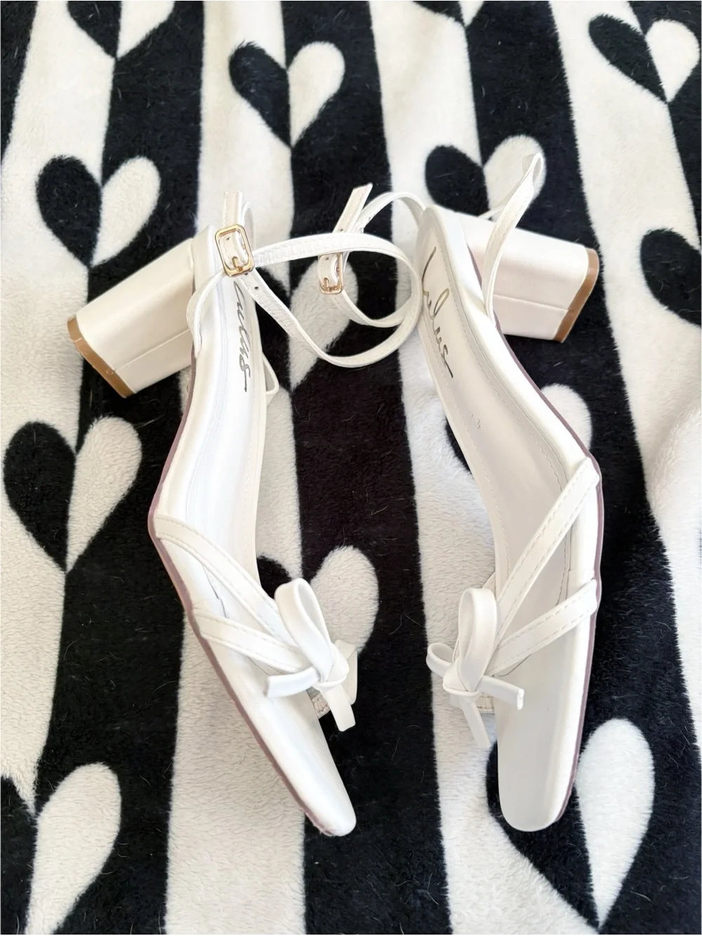 Lulus White Bow Ankle Strap High Heels Sandals